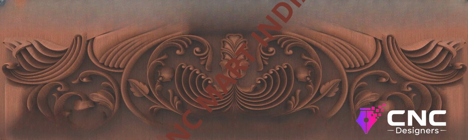 Beds & Sofa - BS-52 Elegant Floral Scrollwork Furniture Panel 3D Model